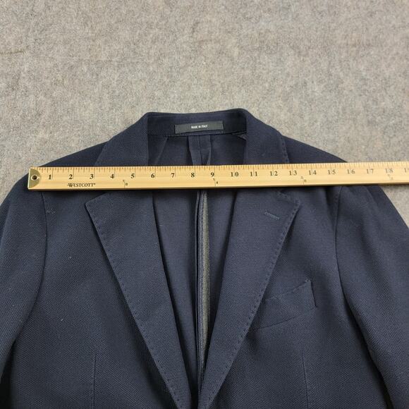 Todd Snyder Italian Knit Sportcoat Blazer size 36S Navy Blue Cotton NWT *Read* - Picture 4 of 16